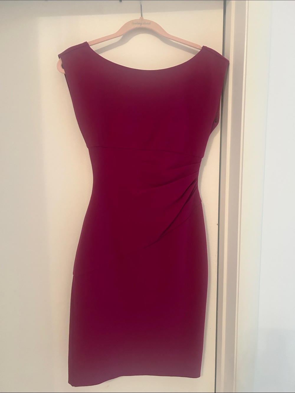 Diane Von Furstenberg Sleeveless Midi Sheath Dress in Wine